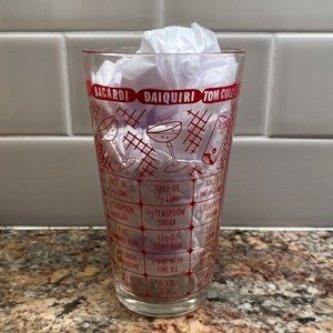 Mid Century Barware Shaker Glass 12 oz.
